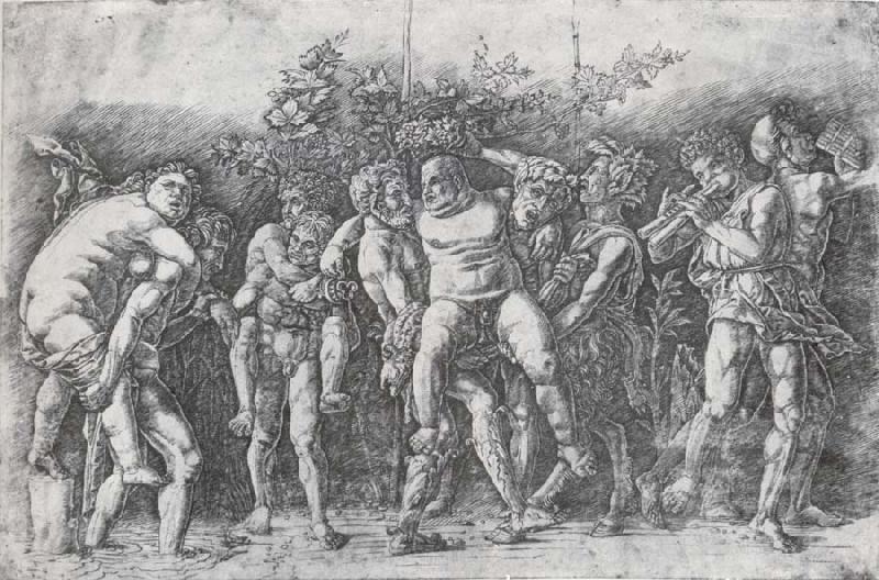 Andrea Mantegna A Bacchanal with Silenus Germany oil painting art